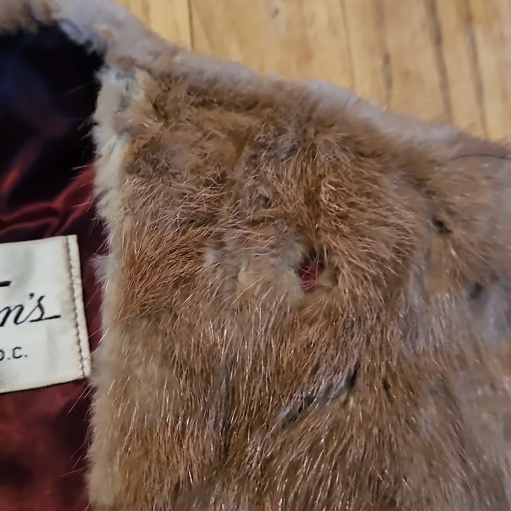 Vintage real mink cape wrap M/L